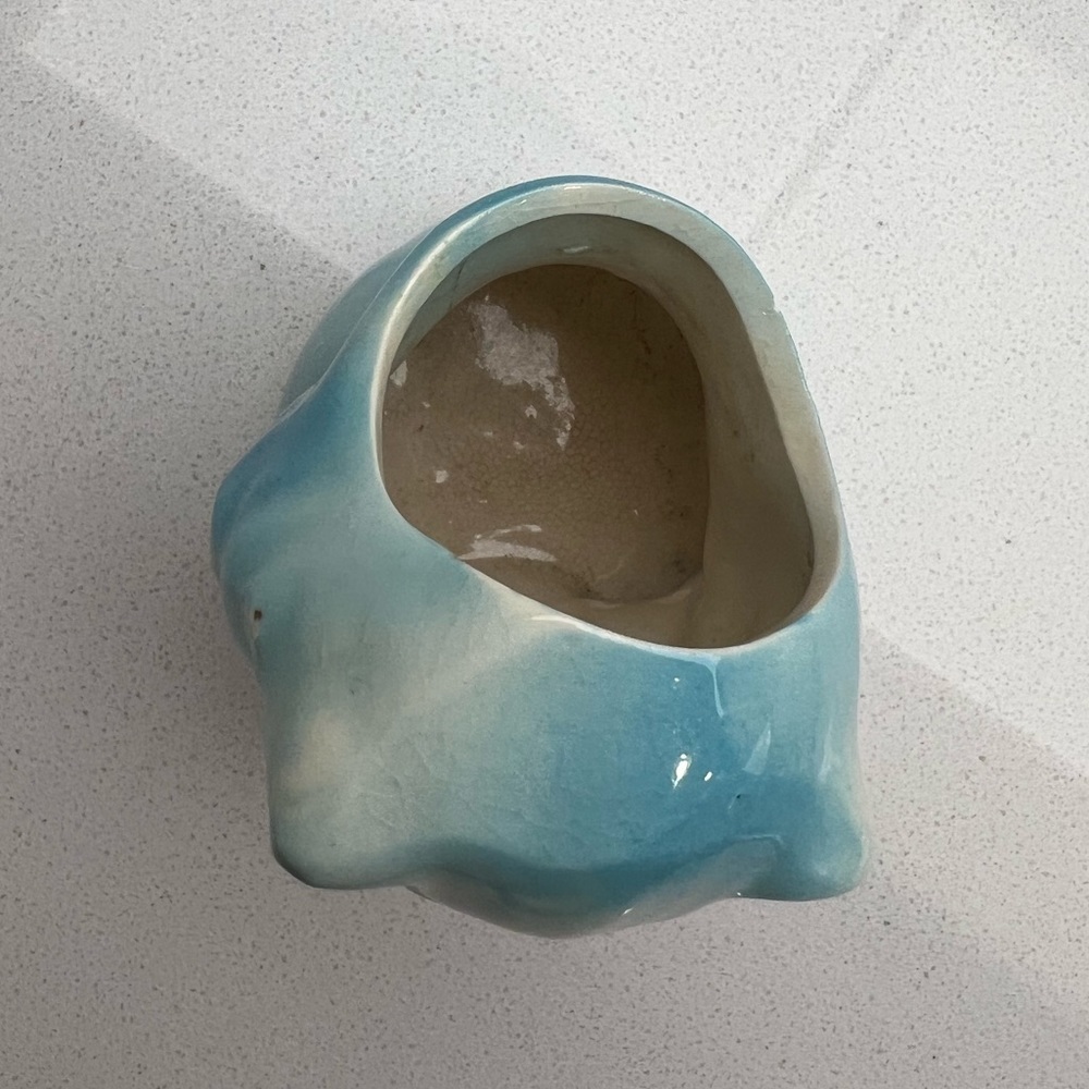 Vintage Persian Cat Kitten Planter MCM 1950s Mid-Century Modern Blue Bud Vase - Picture 6 of 16